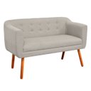 Ver imagem 2 de Kit Namoradeira 2 Lugares e 01 Poltrona Julia Linho - D'Rossi - Fino Bege A27