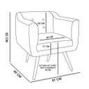 Ver imagem 5 de Kit Namoradeira 2 Lugares e 01 Poltrona Julia Linho - D'Rossi - Fino Bege A27