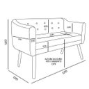 Ver imagem 4 de Kit Namoradeira 2 Lugares e 01 Poltrona Julia Linho - D'Rossi - Fino Bege A27