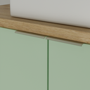 Ver imagem 4 de Gabinete Nature 90cm Estilare Gab4032 Carvalho/verde