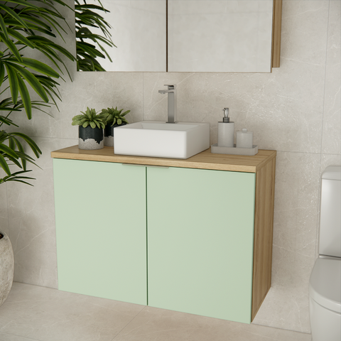 Gabinete Nature 90cm Estilare Gab4032 Carvalho/verde