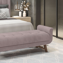 Ver imagem 3 de Puff Recamier Belmonte 1,40cm para Quarto em Veludo Lavanda - Larbelle