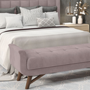 Ver imagem 2 de Puff Recamier Belmonte 1,40cm para Quarto em Veludo Lavanda - Larbelle