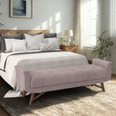 Ver imagem 5 de Puff Recamier Belmonte 1,40cm para Quarto em Veludo Lavanda - Larbelle