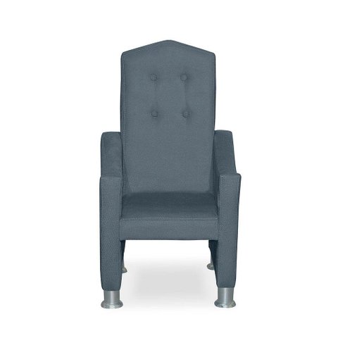 Mini Cadeira Poltrona Infantil Troninho Decorativa Suede Azul Turquesa