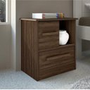 Ver imagem 1 de Mesa de Cabeceira 1 Gaveta 1 Porta de Correr Stilo Albatroz Móveis