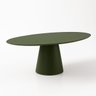 Mesa de Jantar Cone Oval 137x90 Cm Laca Verde Musgo - 2