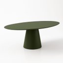 Ver imagem 2 de Mesa de Jantar Cone Oval 137x90 Cm Laca Verde Musgo