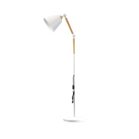 Luminária Coluna de Piso Orion P/ Sala Escritório Mesa GMH Branco