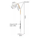 Ver imagem 3 de Luminária Coluna de Piso Orion P/ Sala Escritório Mesa GMH Branco