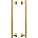Ver imagem 1 de Puxador Duplo Chamonix 550mm Dourado para Porta Pivotante, Correr Vidro