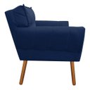 Ver imagem 3 de Kit 2 Poltrona Decorativa Anitta Suede - D'Rossi - Azul Marinho