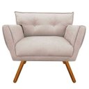 Ver imagem 2 de Kit 2 Poltrona Decorativa Anitta Suede - D'Rossi - Bege