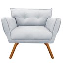 Ver imagem 2 de Kit 2 Poltrona Decorativa Anitta Suede - D'Rossi - Cinza
