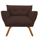 Ver imagem 2 de Kit 2 Poltrona Decorativa Anitta Suede - D'Rossi - Marrom