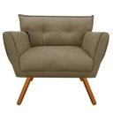 Ver imagem 2 de Kit 2 Poltrona Decorativa Anitta Suede - D'Rossi - Marrom Rato