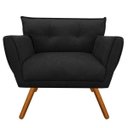 Ver imagem 2 de Kit 2 Poltrona Decorativa Anitta Suede - D'Rossi - Preto