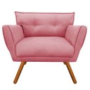 Ver imagem 2 de Kit 2 Poltrona Decorativa Anitta Suede - D'Rossi - Rose