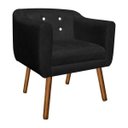 Ver imagem 2 de Kit 2 Poltronas Júlia Suede com Strass - D'Rossi - Preto