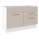 Ver imagem 1 de Balcão Gabinete de Pia 1 Porta e 2 Gavetas Branco/crema Agata Madesa