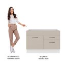 Ver imagem 6 de Balcão Gabinete de Pia 1 Porta e 2 Gavetas Branco/crema Agata Madesa