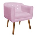 Ver imagem 2 de Kit 2 Poltronas Júlia Suede com Strass - D'Rossi - Rosa Bebê
