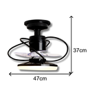 Ver imagem 7 de Ventilador de Teto Treviso Preto Elegance Led Control Remoto
