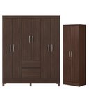 Ver imagem 1 de Guarda Roupa Casal Flash 2 com Sapateira Multiuso Golden Café - Demóbile