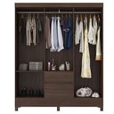 Ver imagem 3 de Guarda Roupa Casal Flash 2 com Sapateira Multiuso Golden Café - Demóbile