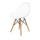 Ver imagem 3 de Conjunto Mesa Redonda Eames Madeira 90cm + 4 Cadeiras Kaila Dsw Sala Cozinha Jantar La Mobilia