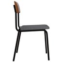 Ver imagem 6 de Kit 08 Cadeiras Estofada para Sala de Jantar Sense Preto C01 Linho Cinza Claro Courino Caramelo -