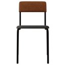 Ver imagem 3 de Kit 08 Cadeiras Estofada para Sala de Jantar Sense Preto C01 Linho Cinza Claro Courino Caramelo -