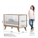 Ver imagem 3 de Berço Mini Cama 3 em 1 Retrô Theo Espresso Móveis Branco/Jequitibá