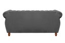 Ver imagem 3 de Sofá Chesterfield Realeza 3 Lugares Decoração Retrô - Suede Cinza Grafite