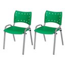 Ver imagem 2 de Cadeira Iso Base Cinza Escola, Escritório - Kit 2 Un
