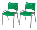 Ver imagem 2 de Cadeira Iso Base Cinza Escola, Escritório - Kit 2 Un