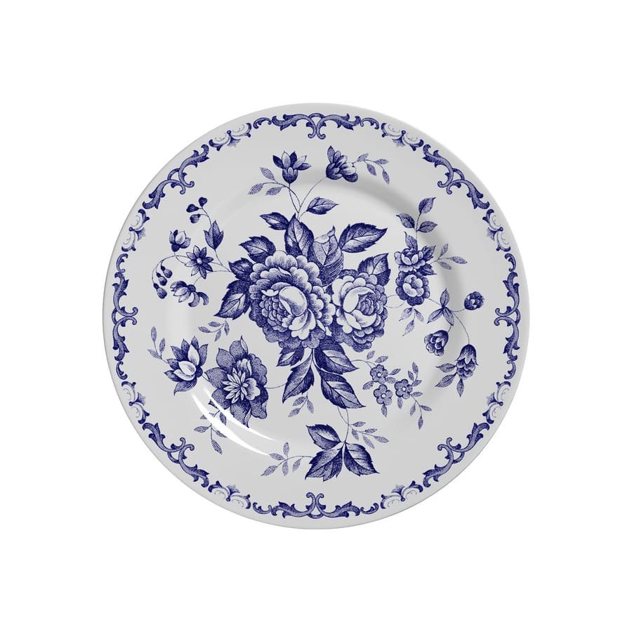 Conjunto com 6 Pratos de Sobremesa Baronesa Azul Ø21cm Alleanza Cerâmica Revendedor Autorizado. Prod - 1