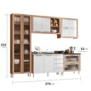 Ver imagem 3 de Armário de Cozinha Ditália Aspen 5 Peças Carvalho/Branco A10
