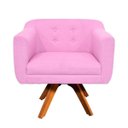 Ver imagem 3 de Kit 2 Poltronas Giratória Julia Linho - D'Rossi - Rosa Chiclete A08
