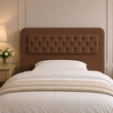 Ver imagem 3 de Cabeceira Solteiro Captonê 90cm Suede Madeira Maciça Premium:marrom