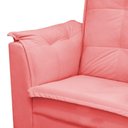 Ver imagem 5 de Poltrona de Amamentação Lara Reclinável com Puff Suede Rosa 71cm