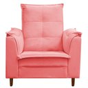 Ver imagem 7 de Poltrona de Amamentação Lara Reclinável com Puff Suede Rosa 71cm