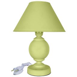 Abajur Infantil Ball Menina Menino Luminária para Quarto de Bebê Amarelo Claro - 1