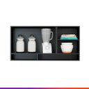 Ver imagem 2 de Armário de Cozinha Aéreo Itália 120 Cm 3 Portas Nicho Mdp Preto 0451 Prime