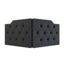 Ver imagem 4 de Cabeceira Painel Solteiro Estofada Capitonê 90cm Cama Box Fixação na Parede Capela:preto