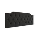 Ver imagem 3 de Cabeceira Painel Solteiro Estofada Capitonê 90cm Cama Box Fixação na Parede Capela:preto