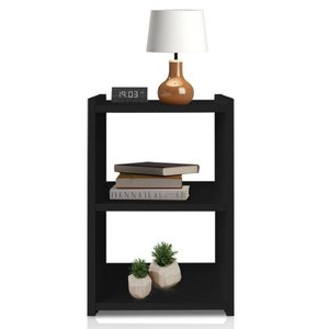 Mesa de Cabeceira Nicho 30 Cm Mdf Preto Mp