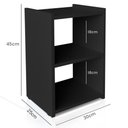 Ver imagem 2 de Mesa de Cabeceira Nicho 30 Cm Mdf Preto Mp