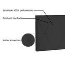 Ver imagem 3 de Cabeceira Painel Aquilla Para Cama Box King 195 cm Suede Preto - D’Rossi