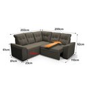 Ver imagem 3 de Sofá Canto London Suede Velut - King House